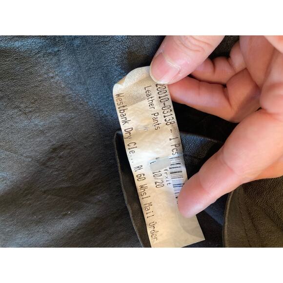 Paige Real Leather Button Fly Jeans Straight-Leg Pants Sz 28 ~ So 90s Edge - Picture 9 of 9